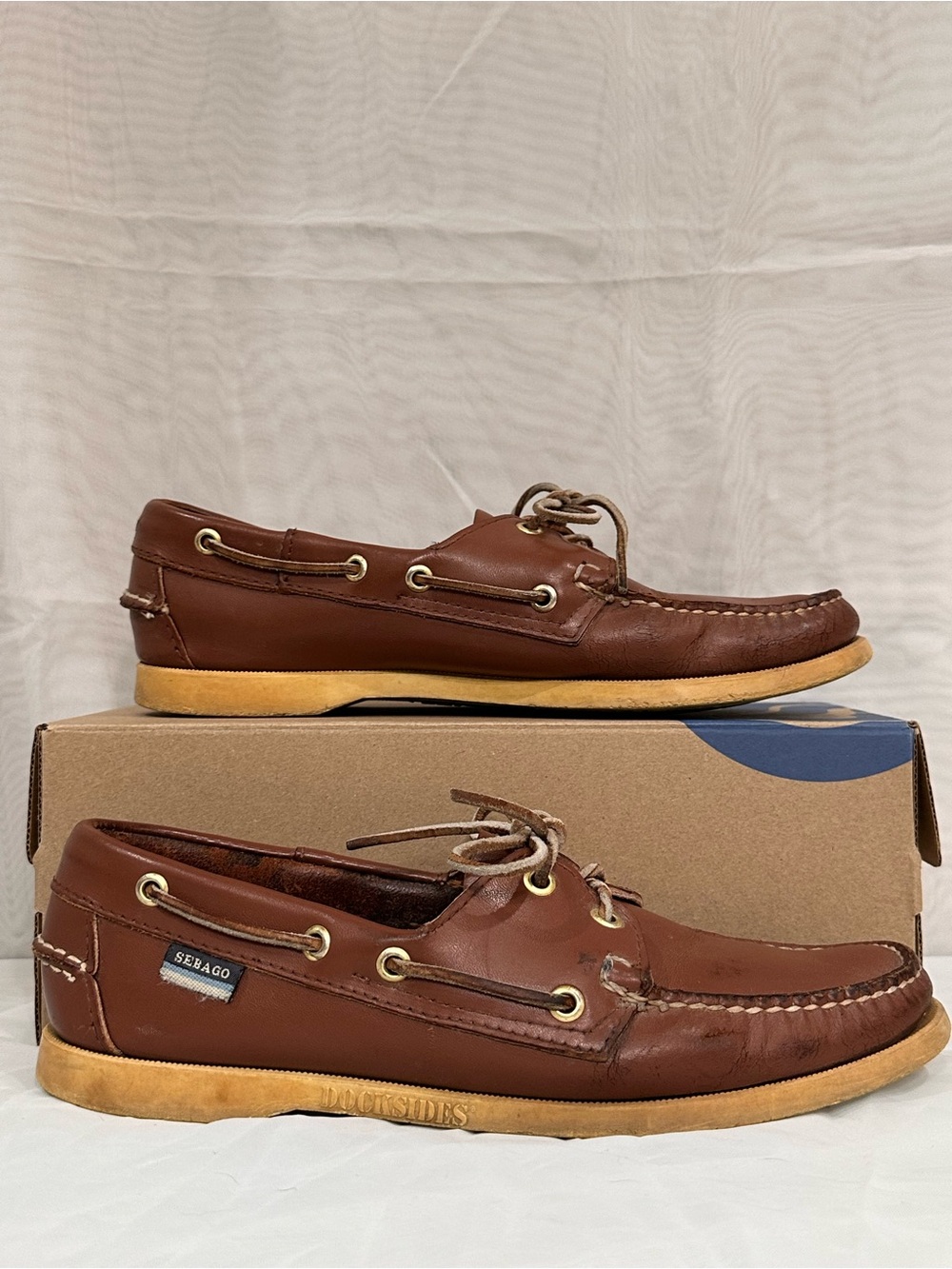 Women’s Sebago Docksides | Brown Leather Boat Shoes | Size 10